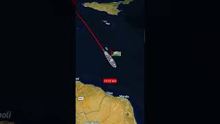 Global Flotilla Sails To Gaza Main Rute Animation Map Resimi