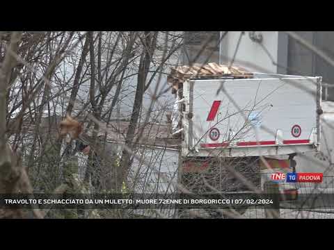 TRAVOLTO E SCHIACCIATO DA UN MULETTO: MUORE 72ENNE DI BORGORICCO | 07/02/2024