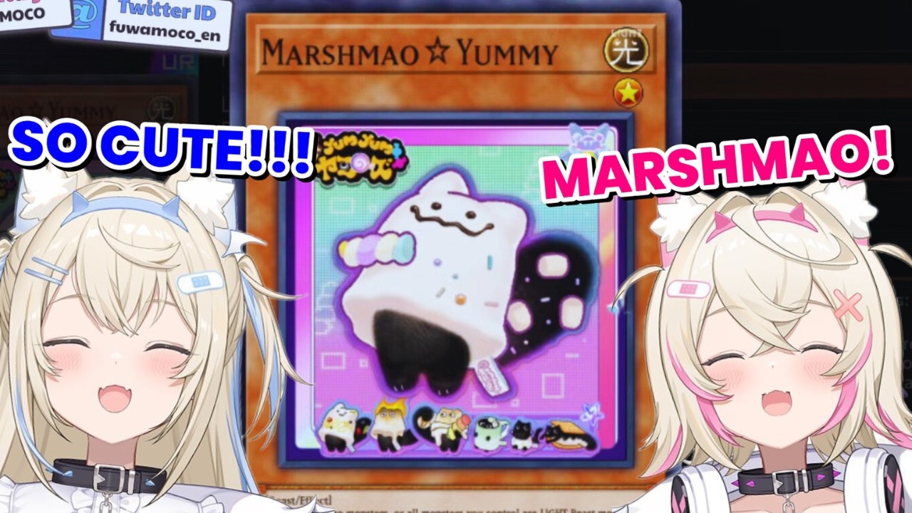 FuwaMoco react to cute Yummy cards [Hololive/FuwaMoco]