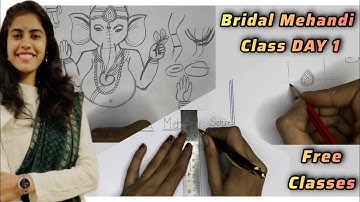 Free Bridal Mehandi Class Day 1 | Tanisha Mehandi Tutorial