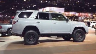 2016 toyota trd pro 4runner walkaround from the floor of chicago auto
show
http://www.roadfly.com/toyota-tacoma-trd-pro-and-4runner-trd-pro-walk-around-v...