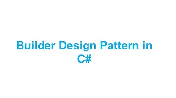 Builder Design Pattern in C#