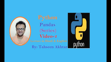 Pandas Series(Video-2)