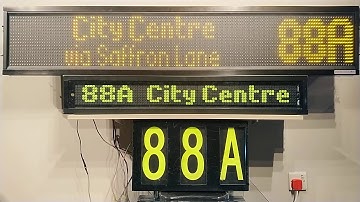 Firstbus Leicester on a Bright Tech Developments Bus Display