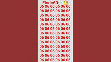 👉 60 Find odd numbers #ढूंढ़ो #quiz #gk #gkquestion #puzzle #challenge #viral #shorts