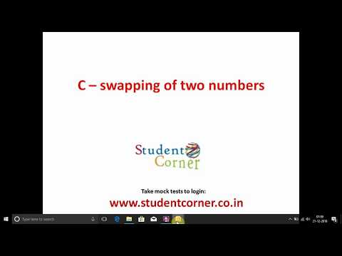 C Language - Swapping of two Numbers