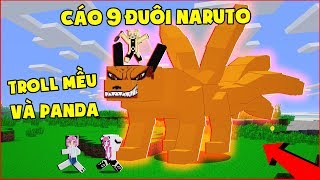 REDHOOD TROLL MỀU VÀ PANDA BẰNG SỨC MẠNH CÁO CHÍN ĐUÔI CỦA NARUTO TRONG MINECRAFT*Thử Thách Redhood