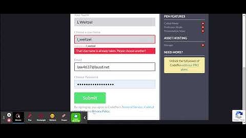 POE Unit 1:  CodePen Signup and Bookmark