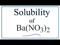 Solubility of Barium Nitrate