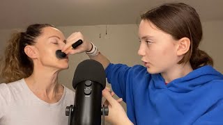 [ASMR] With My Mom! Doing Her Makeup \& Hair💄💇‍♀️