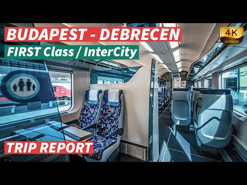 【4K】TRIP REPORT / Budapest Nyugati - Debrecen / 1st class experience - With Captions [CC]