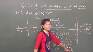 MATHS-IX-4-05 Equation of line parallel to x axis and y axis,  Pradeep Kshetrapal channel