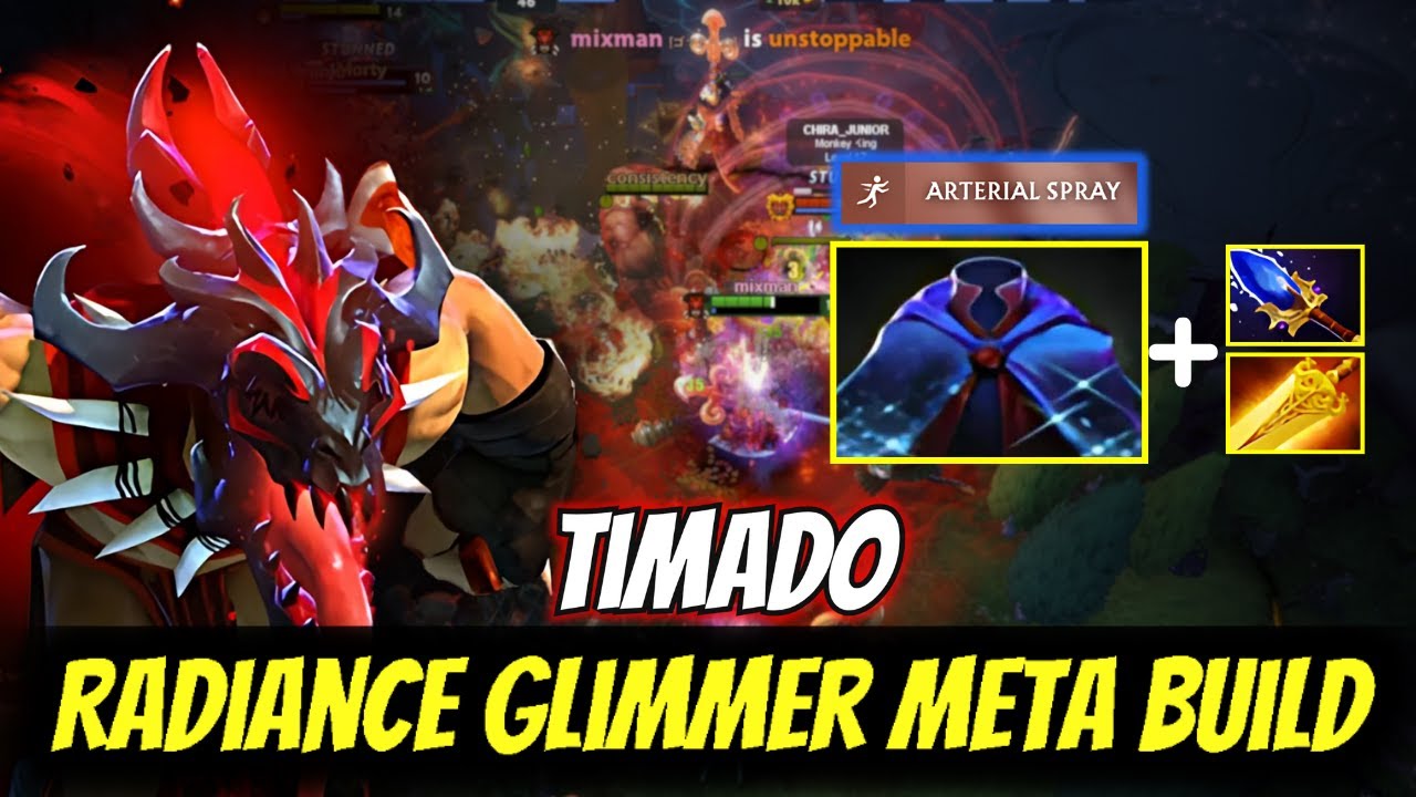 Timado Bloodseeker Radiance Glimmer Cape  Blood Mist Imba Carry Build - Dota 2 Pro Highlights.