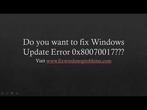 Fix Windows Update Error 0x80070017