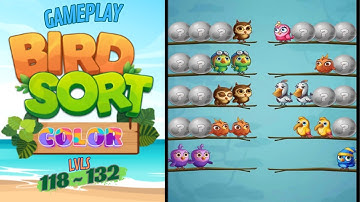 🏅BIRD SORT PUZZLE🐦 LVLs 118~132 🦉Gameplay Walkthrough🎮 #birdsort #birdsortpuzzle #walkthrough #funny
