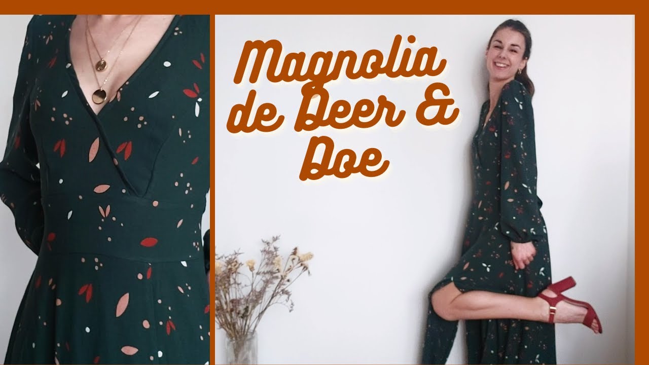 COUTURE D'UNE ROBE LONGUE (PATRON MAGNOLIA DE DEER AND DOE) | vlog