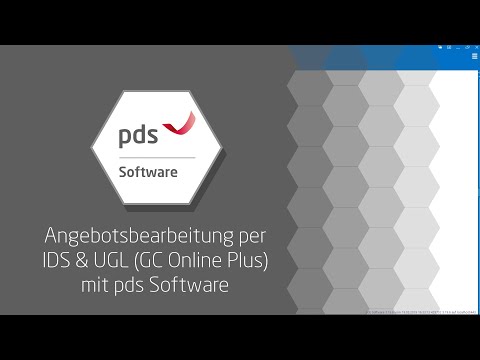 Angebotsbearbeitung per IDS und UGL (GC Online Plus) | Tutorial pds Software