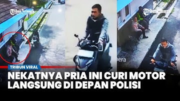 Viral Pencurian Motor di Depan Polisi, Pelaku Kabur Setelah Minta Kunci ke Ojol