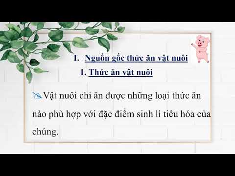Công nghệ 7: CHỦ ĐỀ THỨC ĂN VẬT NUÔI
