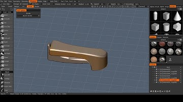 Sketching hard surface shapes with 3d coat hide tool
