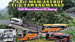3 Unit MSM ASYROF Trip TAWANGMANGU || Adu Basuri V4 di Kelok 8 Tawangmangu