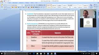 class 12 chap-1 Exception Handling in python