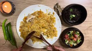اسمر.Asmr.اصوات اكل.Mukbang.كبسة سعودية بالدجاج والرز البسمتي. Saudi kabsa.chicken & basmati rice