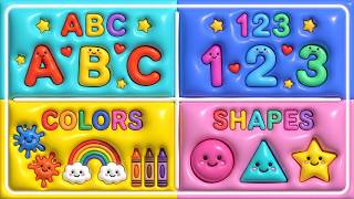 Preschool Learning for Activities 3 Years old at Home | Learn ABC Phonics Shapes Numbers Colors