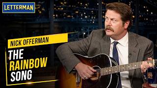 Nick Offerman Sings a Song With Minor Nudity David Letterman