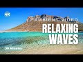 Relaxing waves nature sounds crete in stavros beach chania greece ambient 4k60p