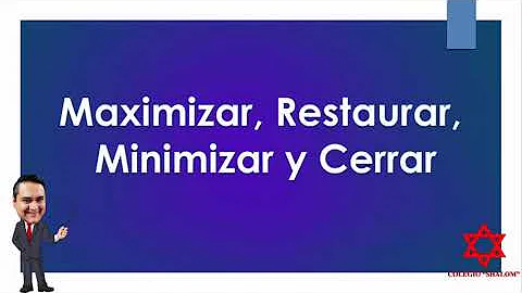 ¿Cómo se restaura minimizar y maximizar?