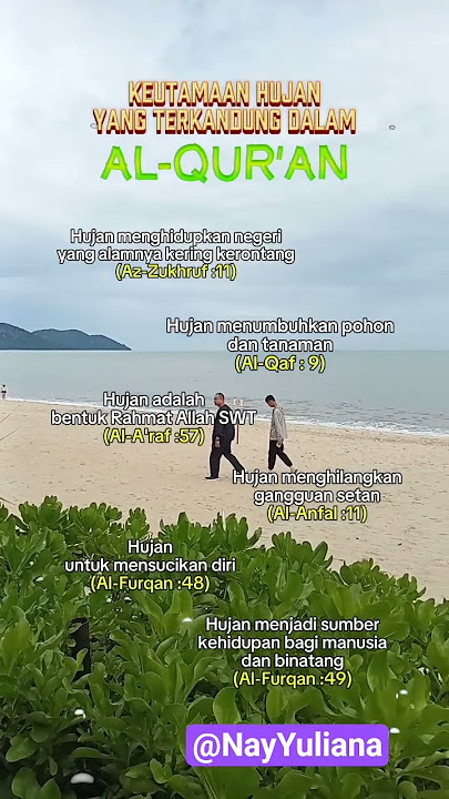 Keutamaan Hujan Yang Terkandung Dalam Al-Qur'an #Quotes #Motivasiislam
