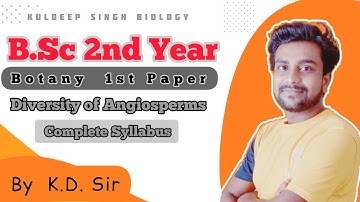 B.Sc 2nd Year - Paper-1st Botany Syllabus ||KD sir
