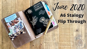 Bullet Journal JUNE 2020 Flip Through || A6 Stalogy