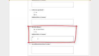 Create Testing Instruction Form