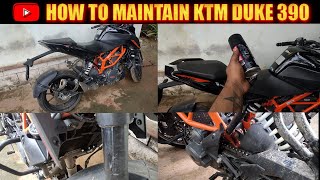 HOW TO MAINTAIN KTM DUKE 390 BIKE 🔧 ‎@den_wonder_kid