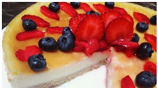 تشيز كيك الأمريكي ام عبد الله فاتي americain cheesecake