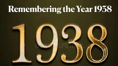 Remembering the Year 1938
