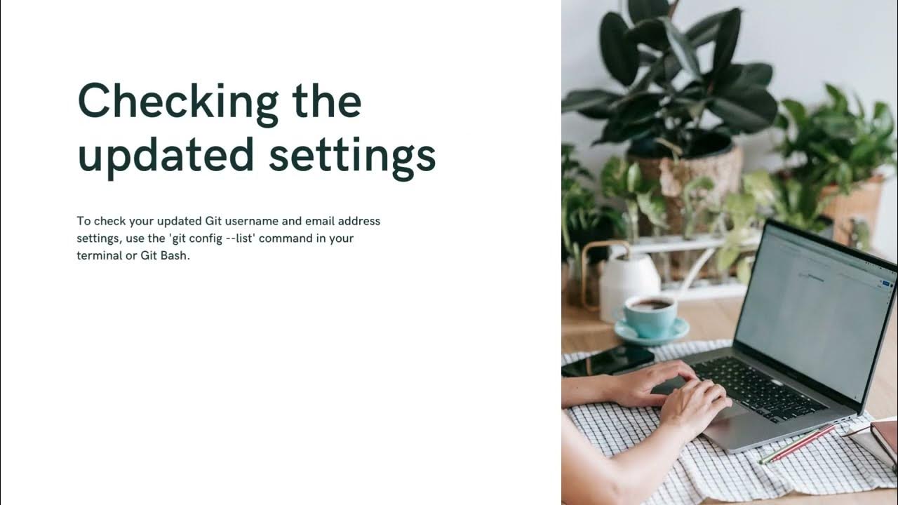 How to configure git username and email address setting your username