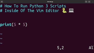 How To Run Python 3 Scripts Inside Of The Vim Editor 🐍 💻
