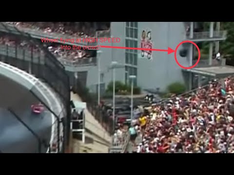 Extremely scary moment as in the car will flies towards the in the Indianapolis 500