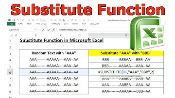 Substitute Function in Microsoft Excel