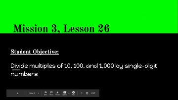 Mission 3, Lesson 26 Math Video