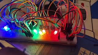 project dengan IC 74HC595 untuk menyalakan lampu sesuai NIM
