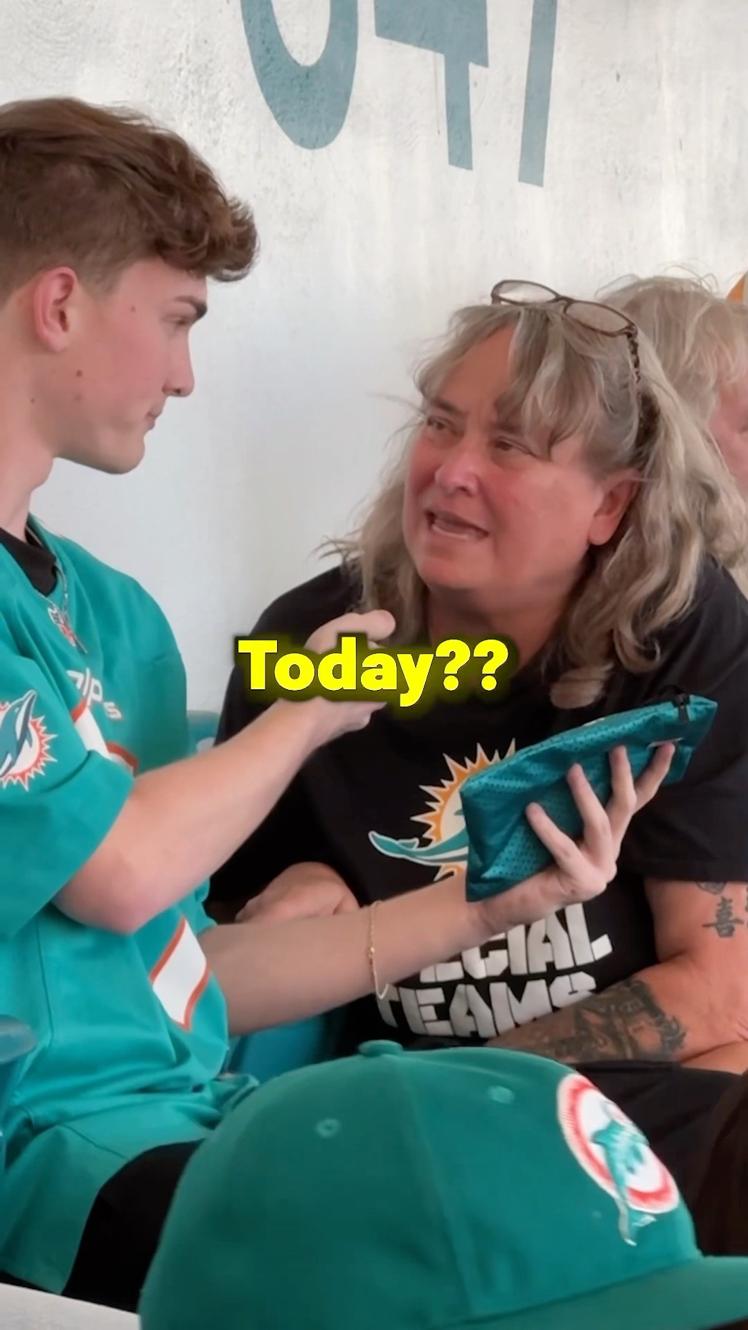 Making a Dolphins fan’s dream come true!! ??? @BrandonSloane