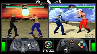 Virtua Fighter 3 (Sega Saturn vs Dreamcast) Gameplay Comparison