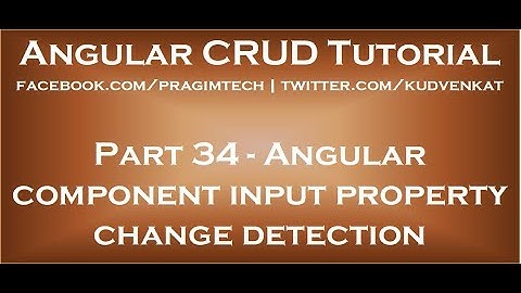Angular component input property change detection