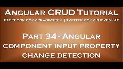 Angular component input property change detection