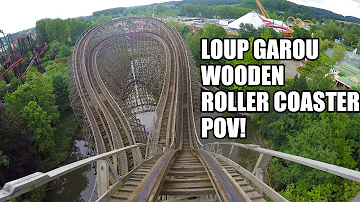 Loup Garou Werewolf Wooden Roller Coaster POV Walibi Belgium 60 FPS