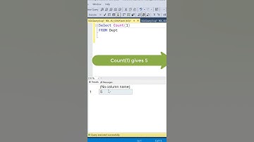 Thumbnail of SQL | Count(*) vs Count(1) Vs Count(colname)  #sqltips